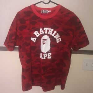 Brand new without tags Bape red camo tee! NOT VA